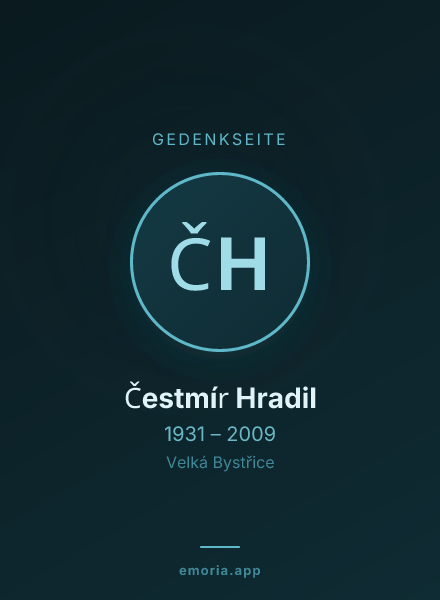Gedenkportrait von Čestmír Hradil