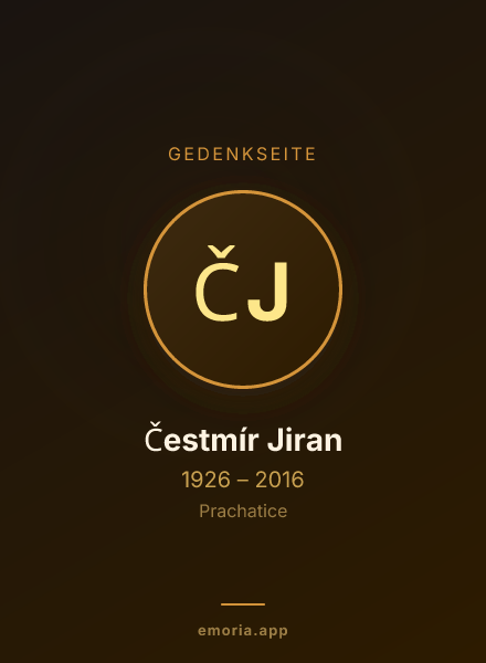 Gedenkportrait von Čestmír Jiran