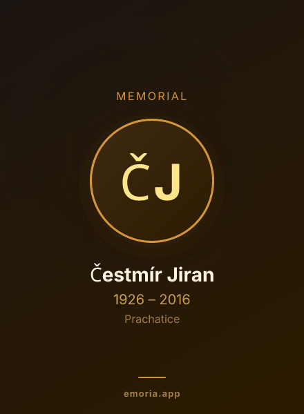 Memorial portrait of Čestmír Jiran