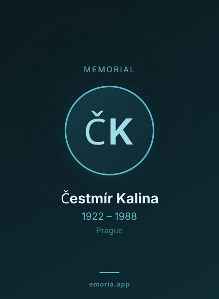 Memorial portrait of Čestmír Kalina