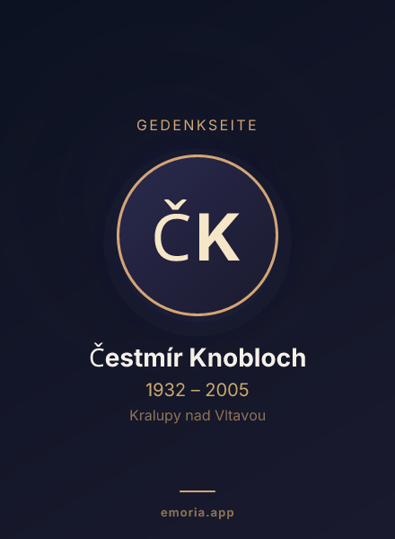 Gedenkportrait von Čestmír Knobloch