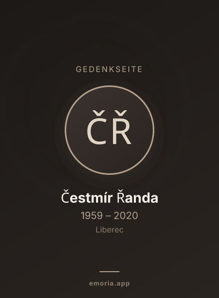 Gedenkportrait von Čestmír Řanda