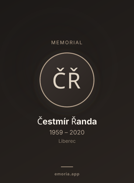 Memorial portrait of Čestmír Řanda