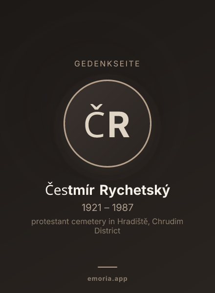 Gedenkportrait von Čestmír Rychetský