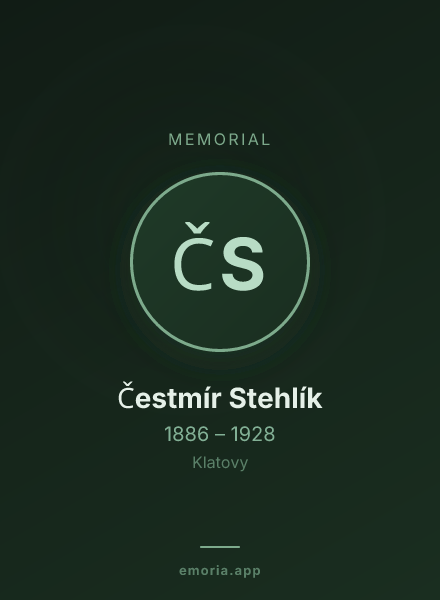Memorial portrait of Čestmír Stehlík