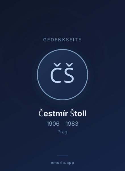 Gedenkportrait von Čestmír Štoll