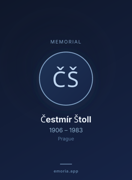 Memorial portrait of Čestmír Štoll
