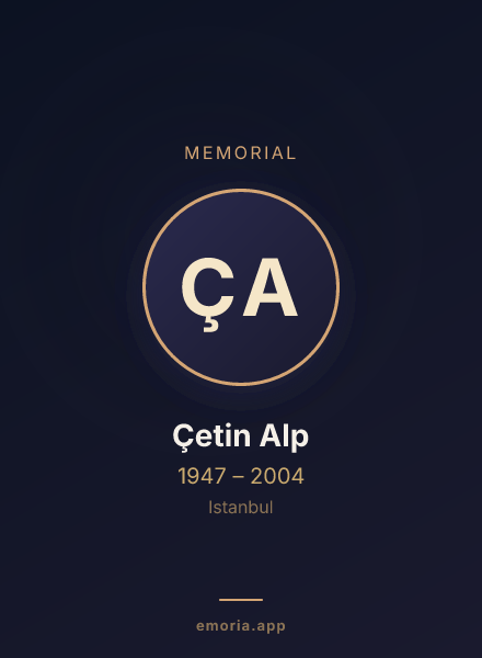 Memorial portrait of Çetin Alp