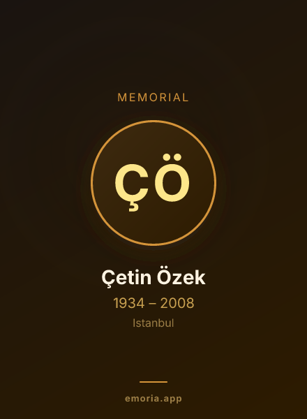 Memorial portrait of Çetin Özek