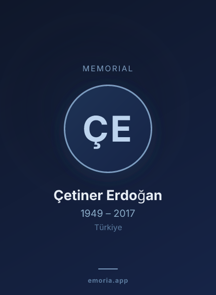 Memorial portrait of Çetiner Erdoğan