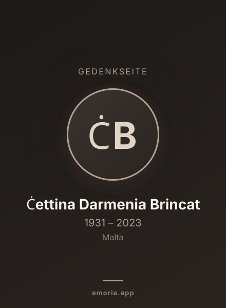 Gedenkportrait von Ċettina Darmenia Brincat