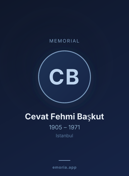 Memorial portrait of Cevat Fehmi Başkut