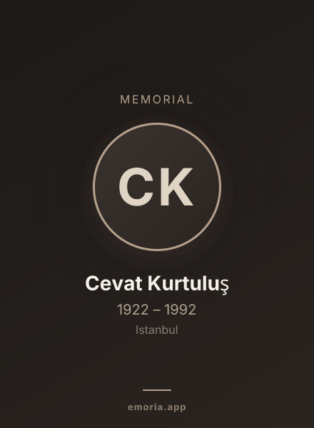 Memorial portrait of Cevat Kurtuluş