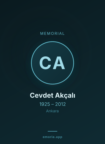 Memorial portrait of Cevdet Akçalı