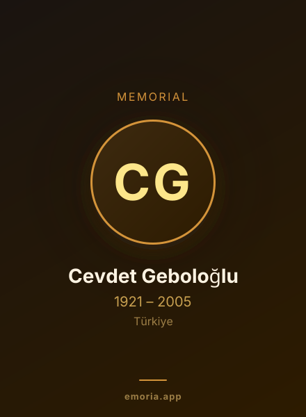 Memorial portrait of Cevdet Geboloğlu