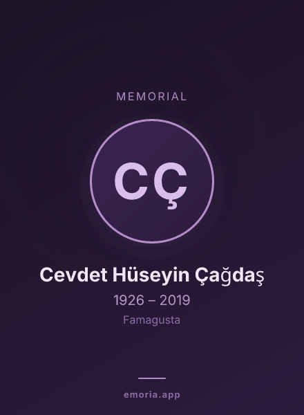 Memorial portrait of Cevdet Hüseyin Çağdaş