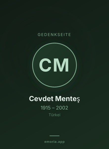Gedenkportrait von Cevdet Menteş