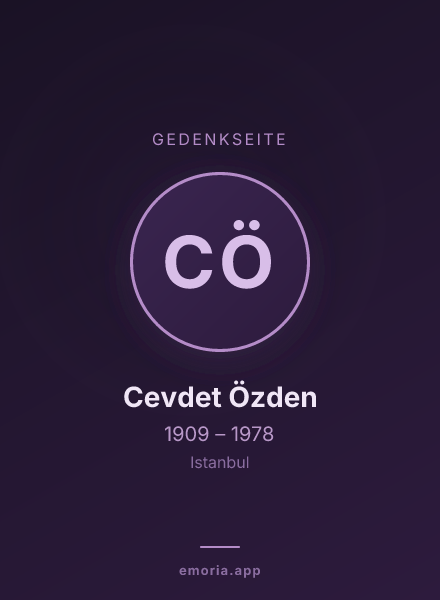 Gedenkportrait von Cevdet Özden