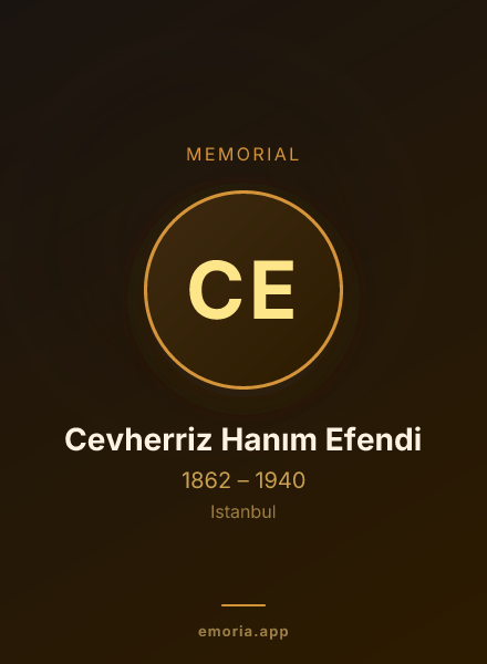 Memorial portrait of Cevherriz Hanım Efendi