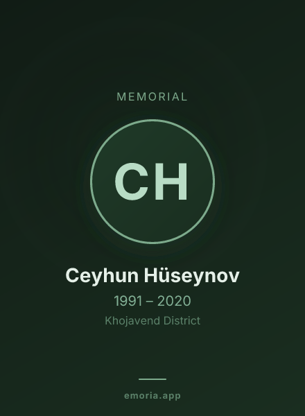 Memorial portrait of Ceyhun Hüseynov