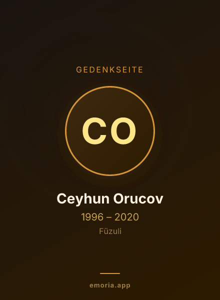 Gedenkportrait von Ceyhun Orucov