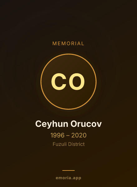 Memorial portrait of Ceyhun Orucov