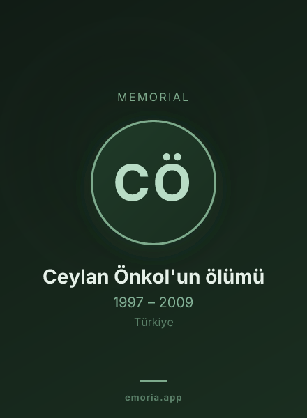 Memorial portrait of Ceylan Önkol'un ölümü