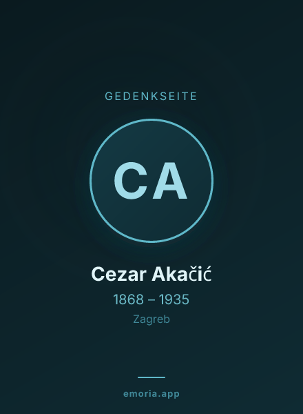 Gedenkportrait von Cezar Akačić