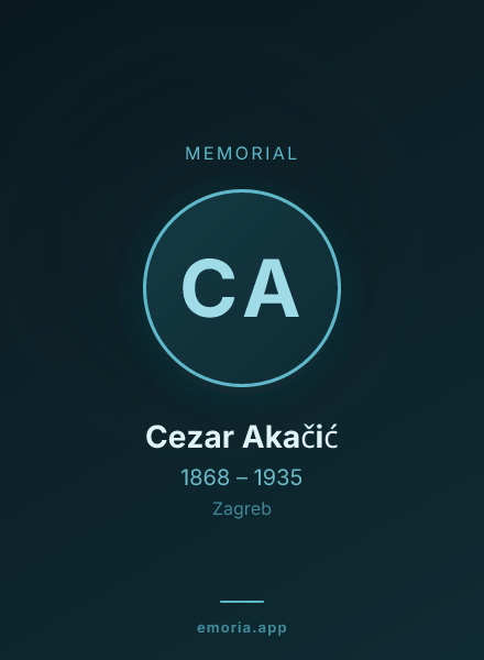 Memorial portrait of Cezar Akačić