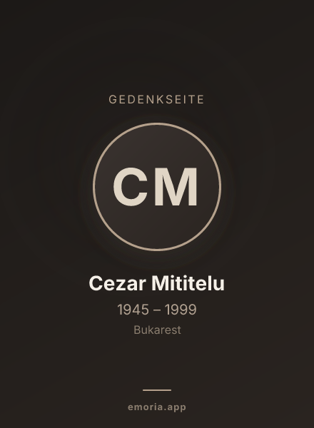 Gedenkportrait von Cezar Mititelu
