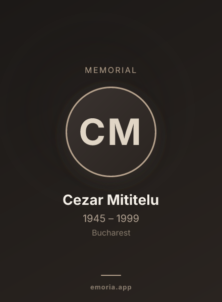 Memorial portrait of Cezar Mititelu