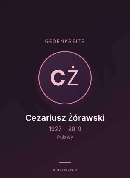 Gedenkportrait von Cezariusz Żórawski