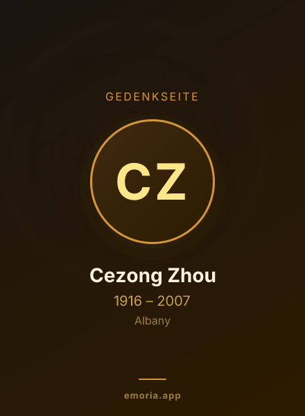 Gedenkportrait von Cezong Zhou