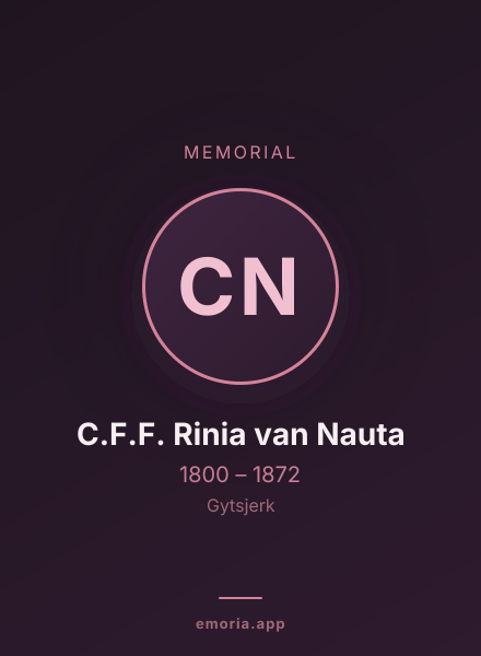 Memorial portrait of C.F.F. Rinia van Nauta