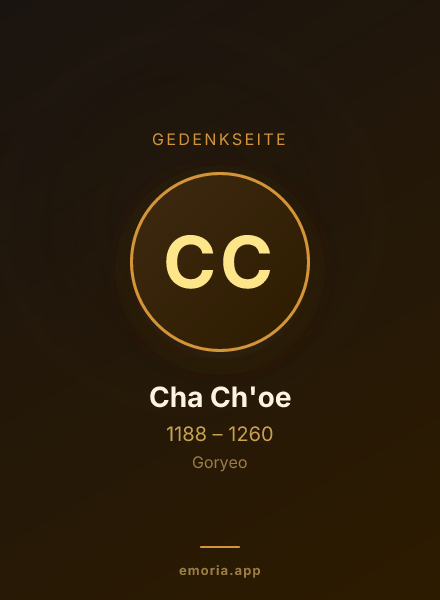Gedenkportrait von Cha Ch'oe