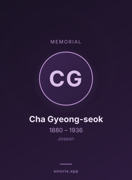 Memorial portrait of Cha Gyeong-seok