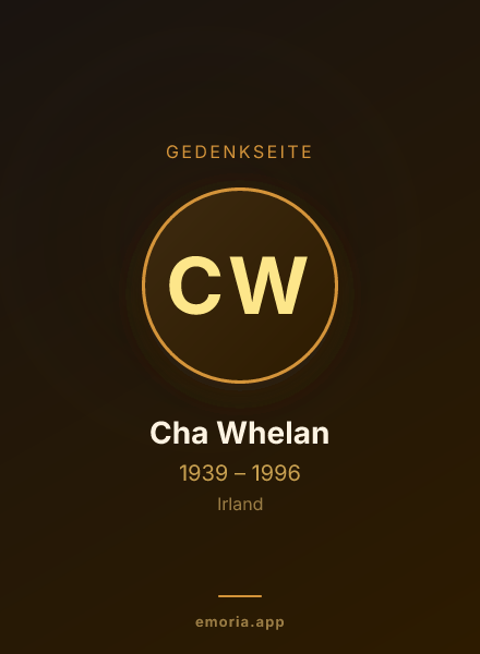 Gedenkportrait von Cha Whelan