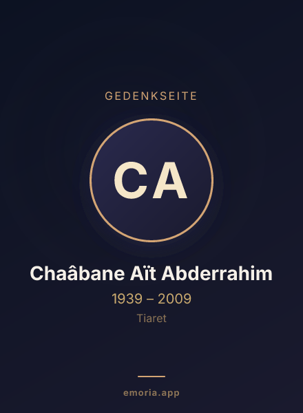 Gedenkportrait von Chaâbane Aït Abderrahim