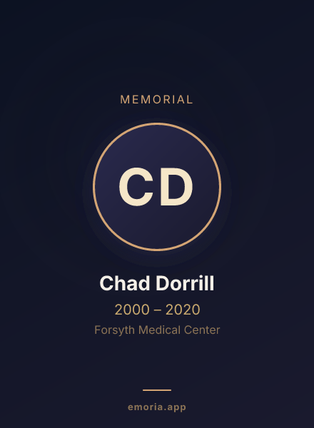 Memorial portrait of Chad Dorrill