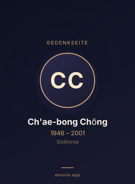 Gedenkportrait von Ch'ae-bong Chŏng