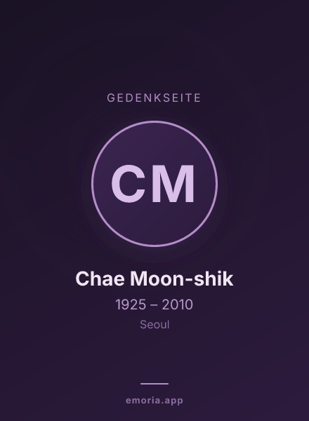 Gedenkportrait von Chae Moon-shik