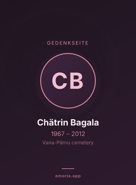 Gedenkportrait von Chätrin Bagala