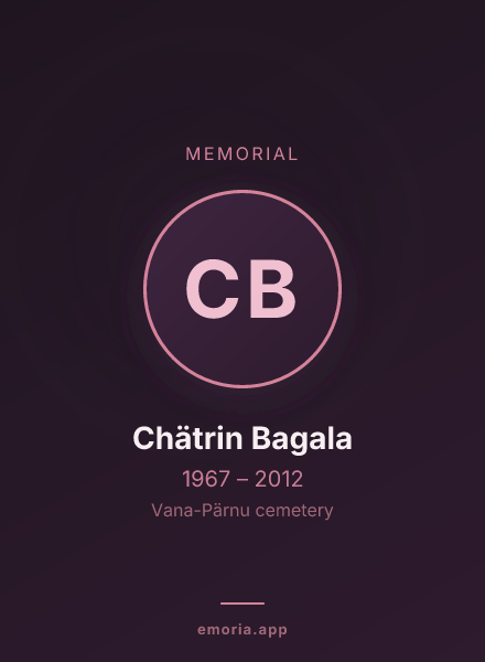 Memorial portrait of Chätrin Bagala