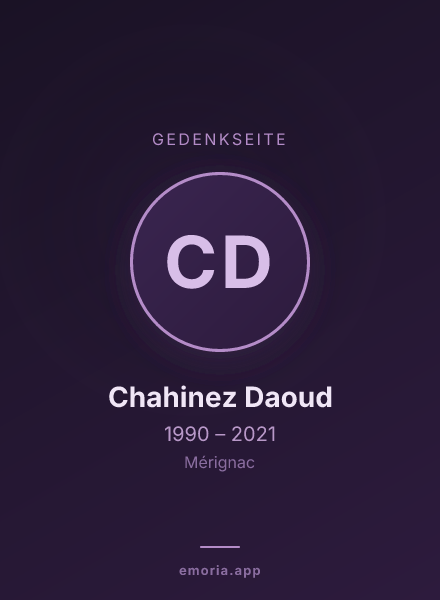 Gedenkportrait von Chahinez Daoud