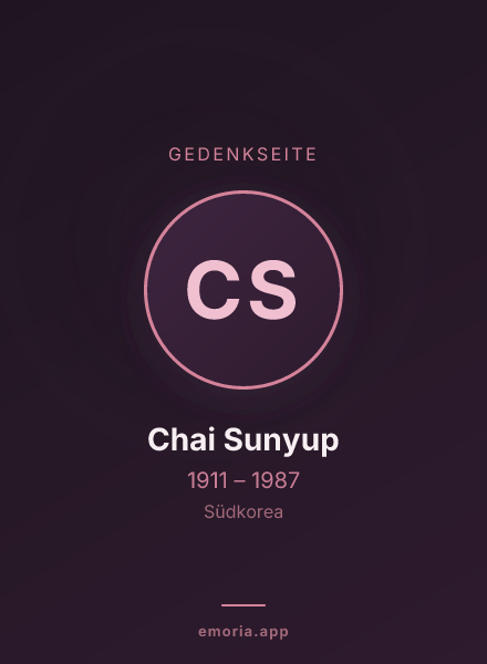 Gedenkportrait von Chai Sunyup