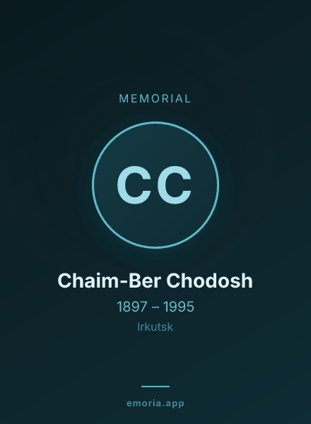 Memorial portrait of Chaim-Ber Chodosh