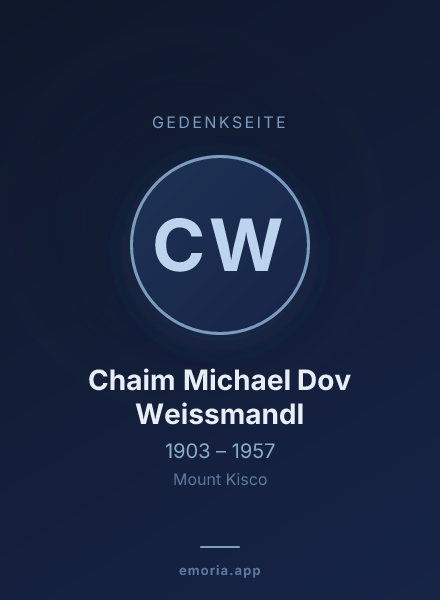 Gedenkportrait von Chaim Michael Dov Weissmandl