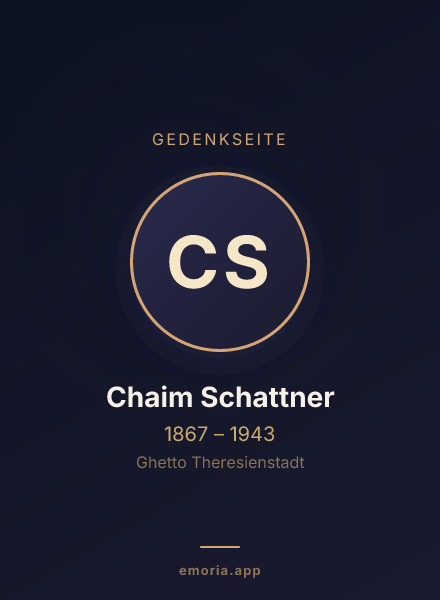 Gedenkportrait von Chaim Schattner