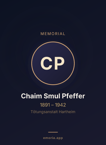 Memorial portrait of Chaim Smul Pfeffer