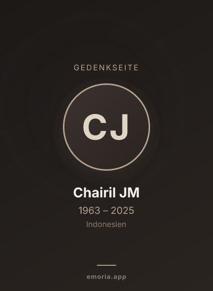 Gedenkportrait von Chairil JM
